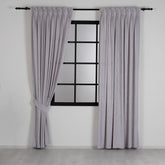 ALVERIS Curtains – Custom Velvet Drapes with Iridescent Shine – Light Gray